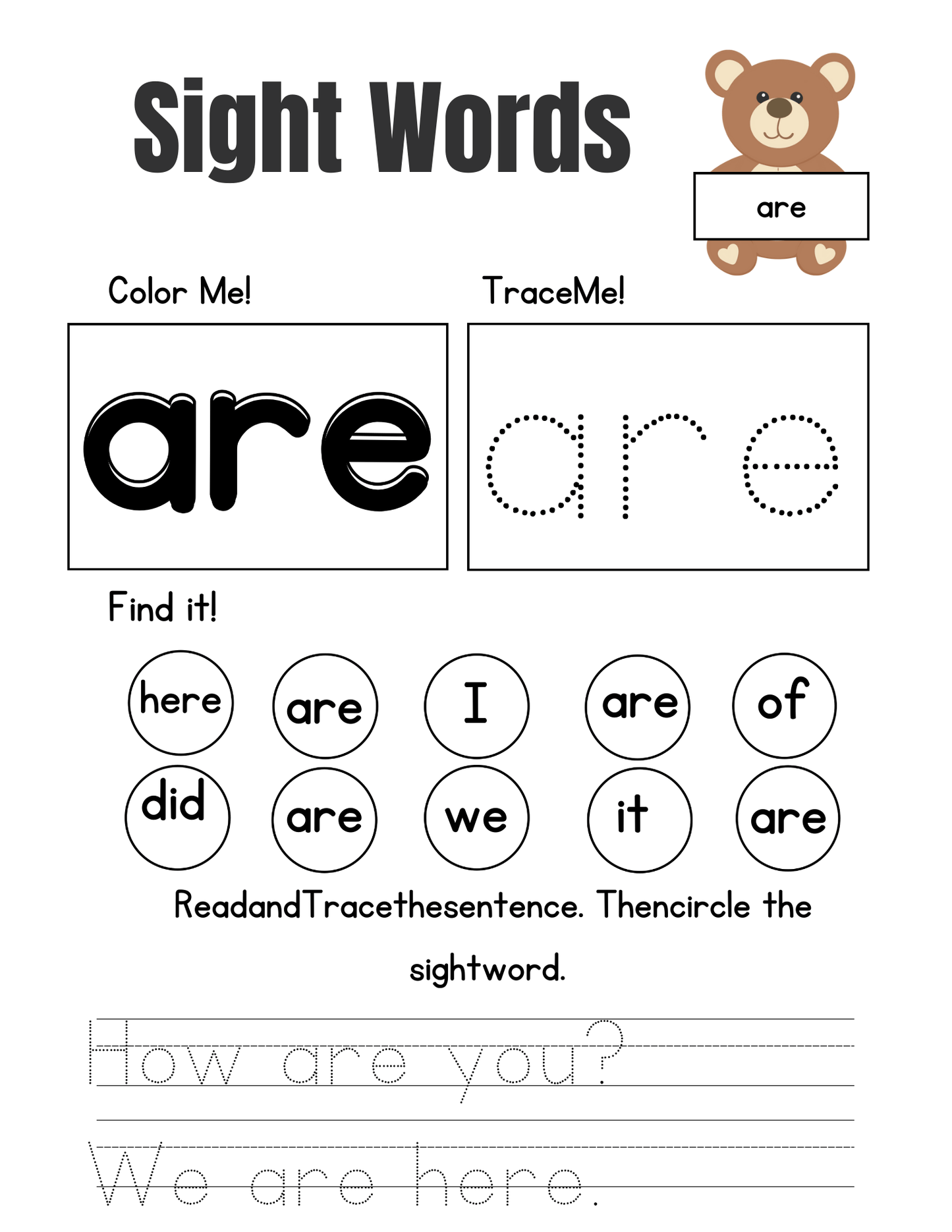 Sight Words Mega Bundle for Kids – 1000+ Printable Worksheets (Ages 3–7)