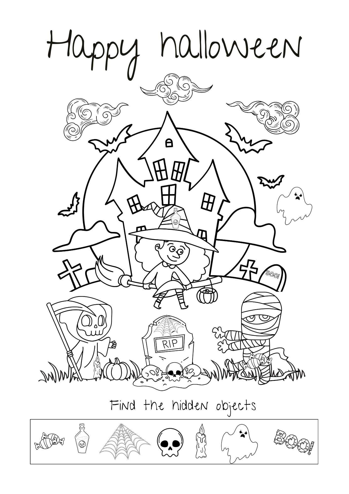 Halloween Activity Bundle for Kids – 86 Printable Worksheets (Ages 3–7)