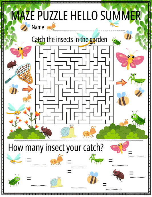 Maze Games Mega Bundle – 200+ Printable Maze Worksheets for Kids (Ages 3–7)