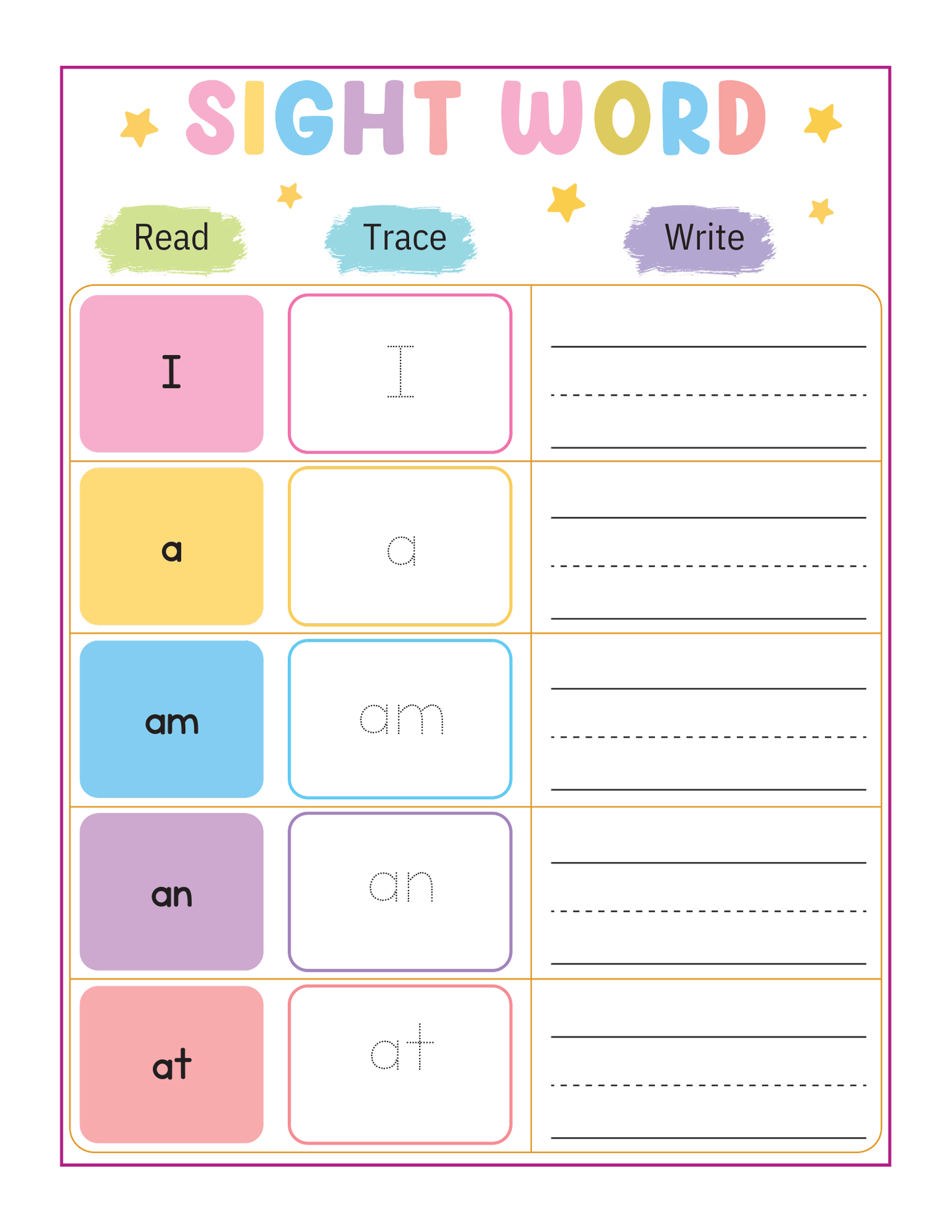 Sight Words Mega Bundle for Kids – 1000+ Printable Worksheets (Ages 3–7)