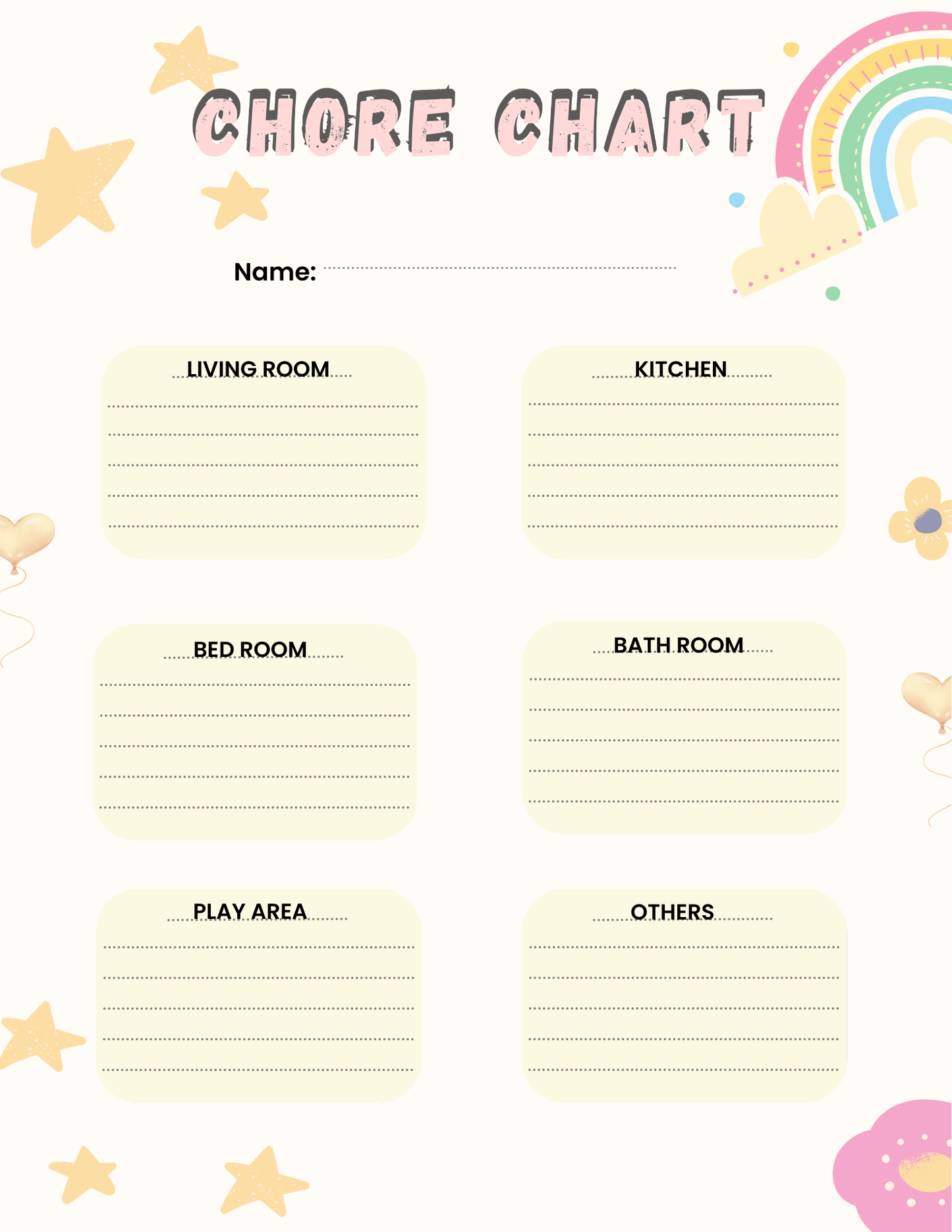 Kids Chore Chart Bundle – 38 Printable Routine & Responsibility Charts (Ages 3–10)