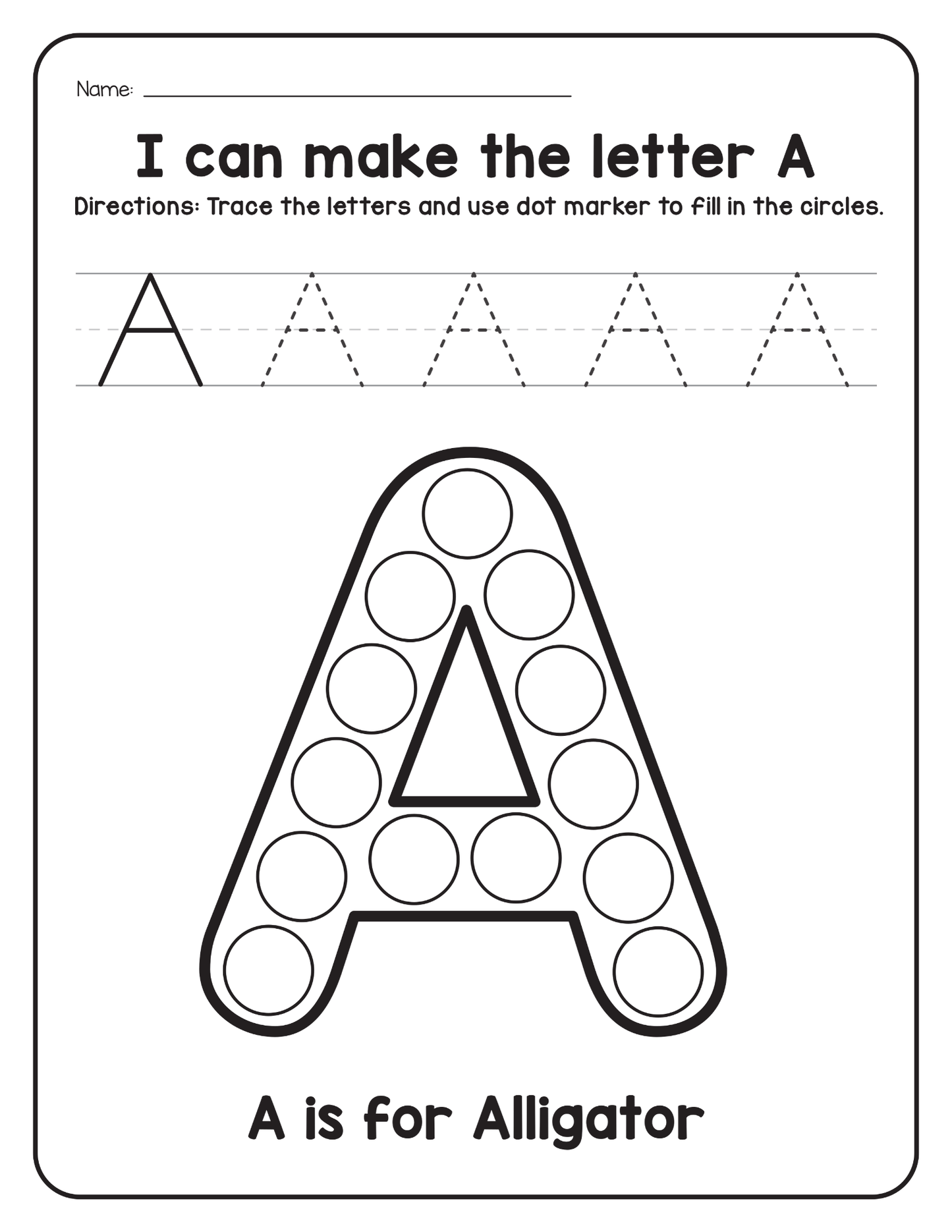 Do-A-Dot Mega Learning Bundle – 200+ Dot Marker Worksheets for Kids (Ages 2–5)