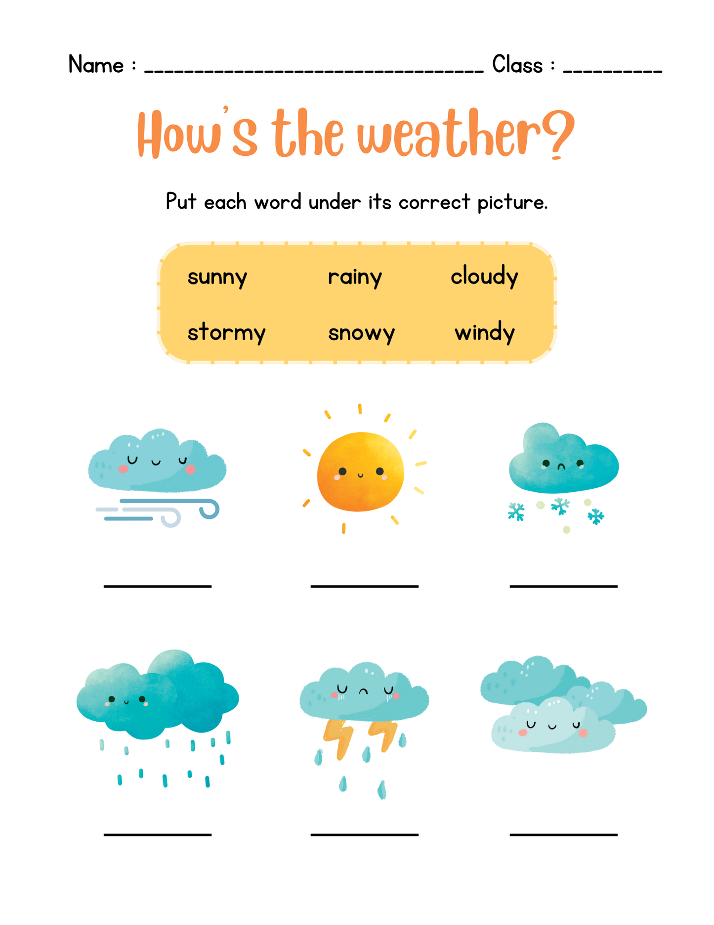 Weather & Seasons Learning Bundle for Kids – 50+ Printable Worksheets (Ages 3–6)