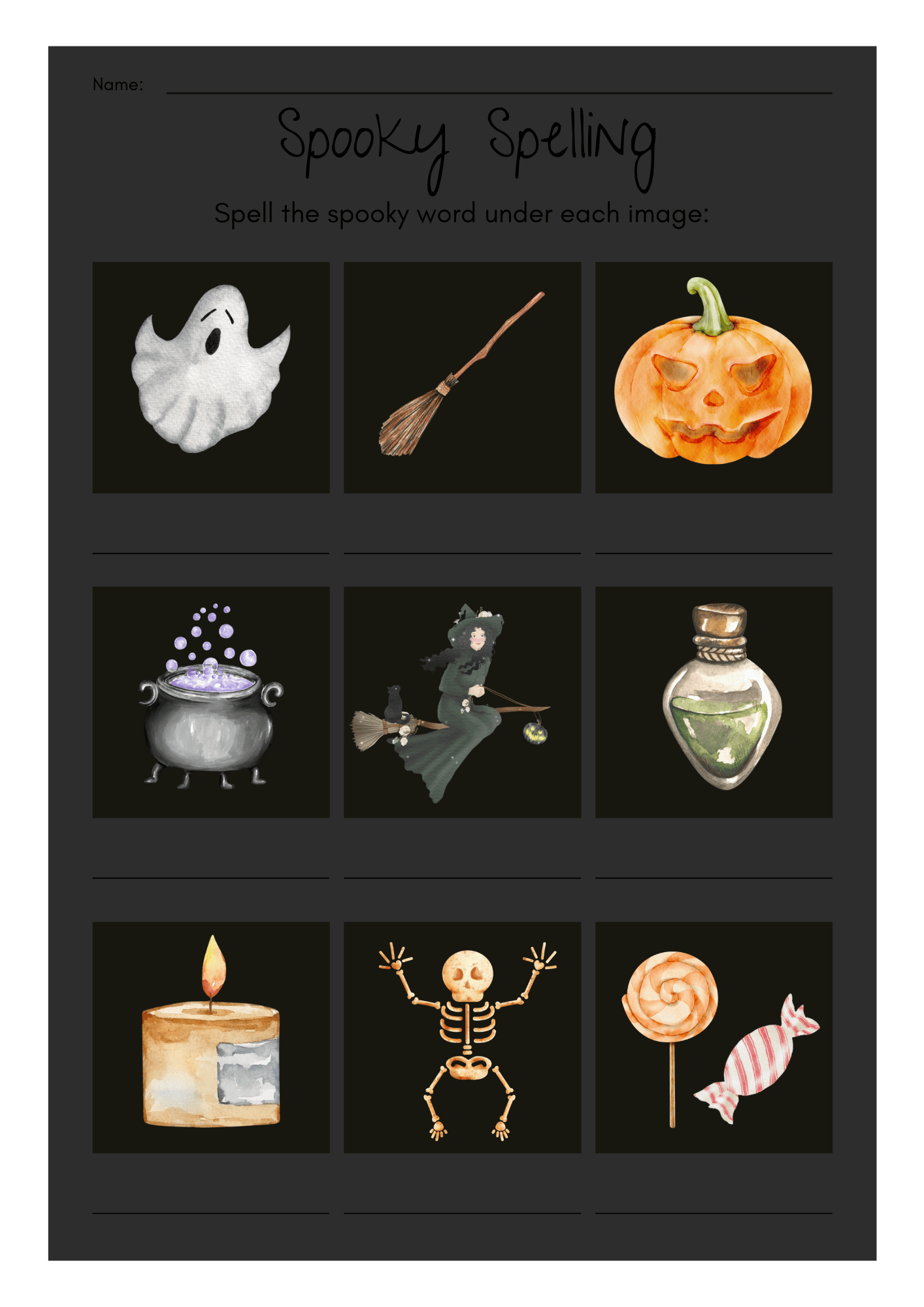 Halloween Activity Bundle for Kids – 86 Printable Worksheets (Ages 3–7)