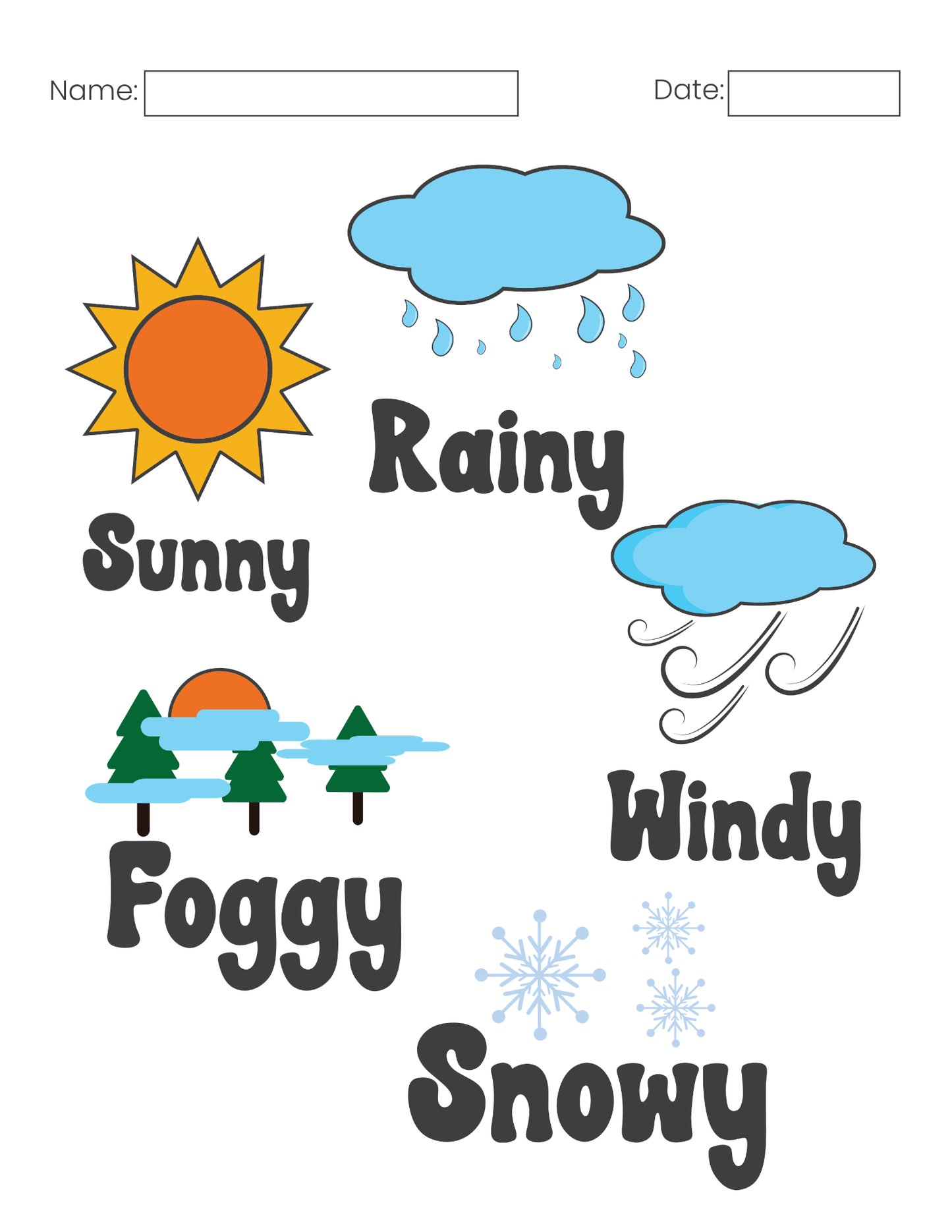Weather & Seasons Learning Bundle for Kids – 50+ Printable Worksheets (Ages 3–6)
