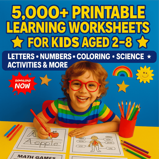 Ultimate Kids Learning Mega Bundle – 24 Educational Bundles for $24  5,000+ Printable Activities | Ages 2–8 | Instant Download