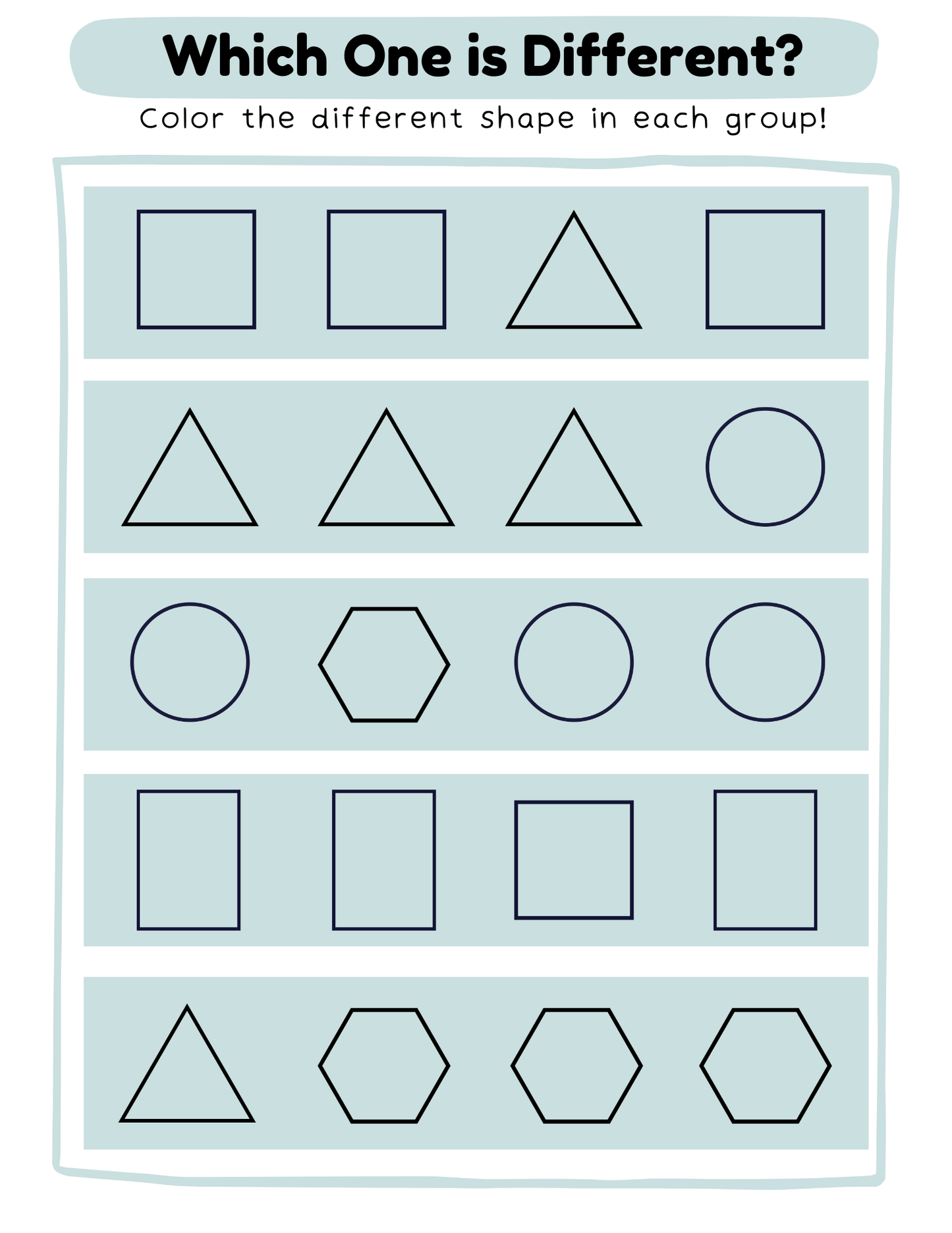 Shapes Mega Learning & Activity Bundle – 100+ Worksheets for Preschool & Kindergarten (Ages 3–6)