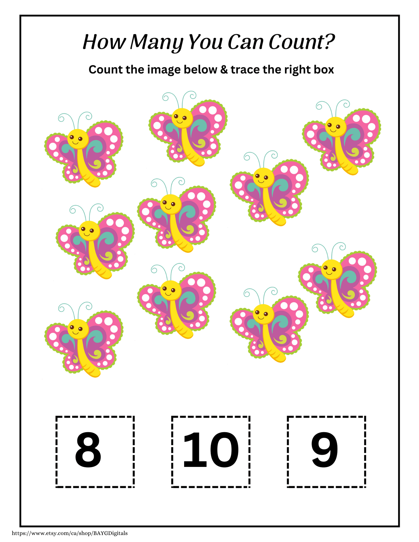 Numbers & Early Math Mega Learning Bundle – Counting, Tracing & Math Worksheets (Ages 3–7)