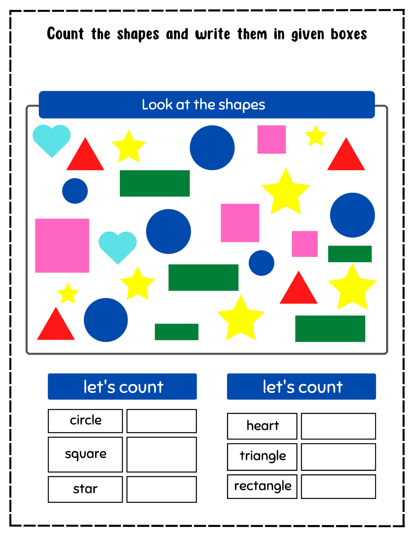 Shapes Mega Learning & Activity Bundle – 100+ Worksheets for Preschool & Kindergarten (Ages 3–6)